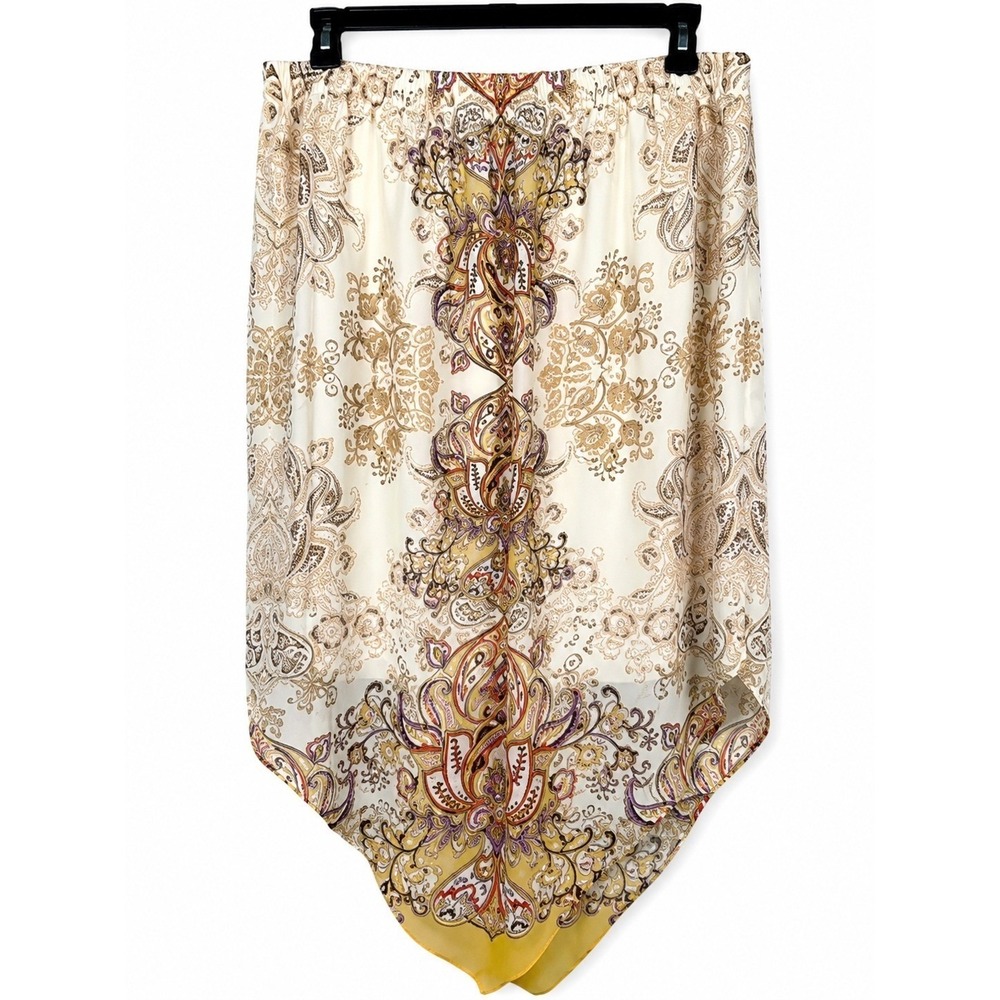 Cato Woman Paisley Handkerchief Hem Skirt 18/20W Boho FestivalFairy